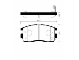 Колодки тормозные дисковые задние, комплект HP2019                                     HSB