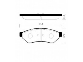 Колодки тормозные дисковые задние, комплект HP2018                                     HSB