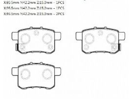 Колодки тормозные дисковые задние, комплект HP5215                        HSB