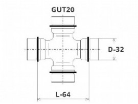 Крестовина вала карданного GUT-20                (GMB)